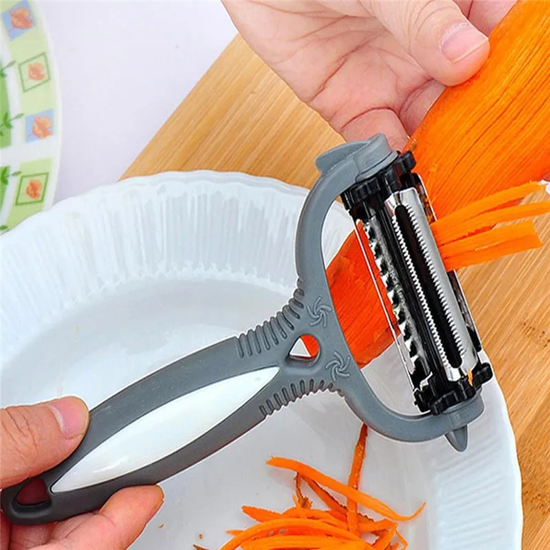3 IN 1 Peeler Multifunctional 360 Degree Rotary Kitchen Gadget Vegetable Fruit Potato Carrot Grater Turnip Cutter Slicer Tools | Дом и сад