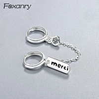 foxanry prevent allergy 925 stamp creative crystal earrings earring jewelry gifts for women couples party accessories