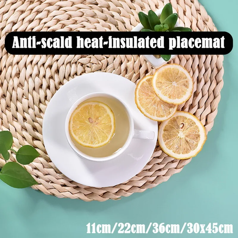 Круглая подстилка из ротанга плетеные коврики натуральной кукурузной соломы для