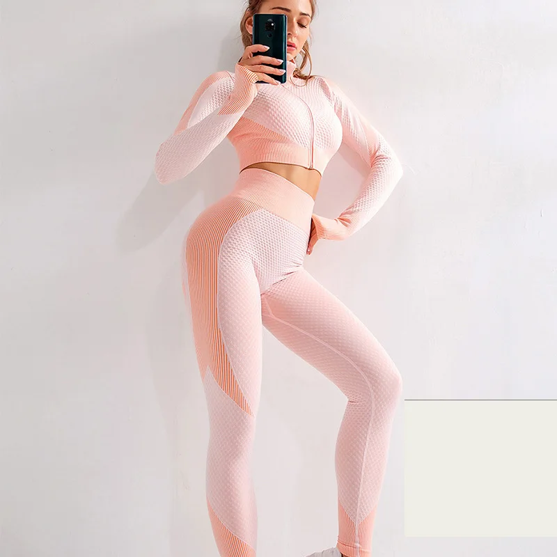 

3 шт., бесшовный комплект для йоги и фитнеса