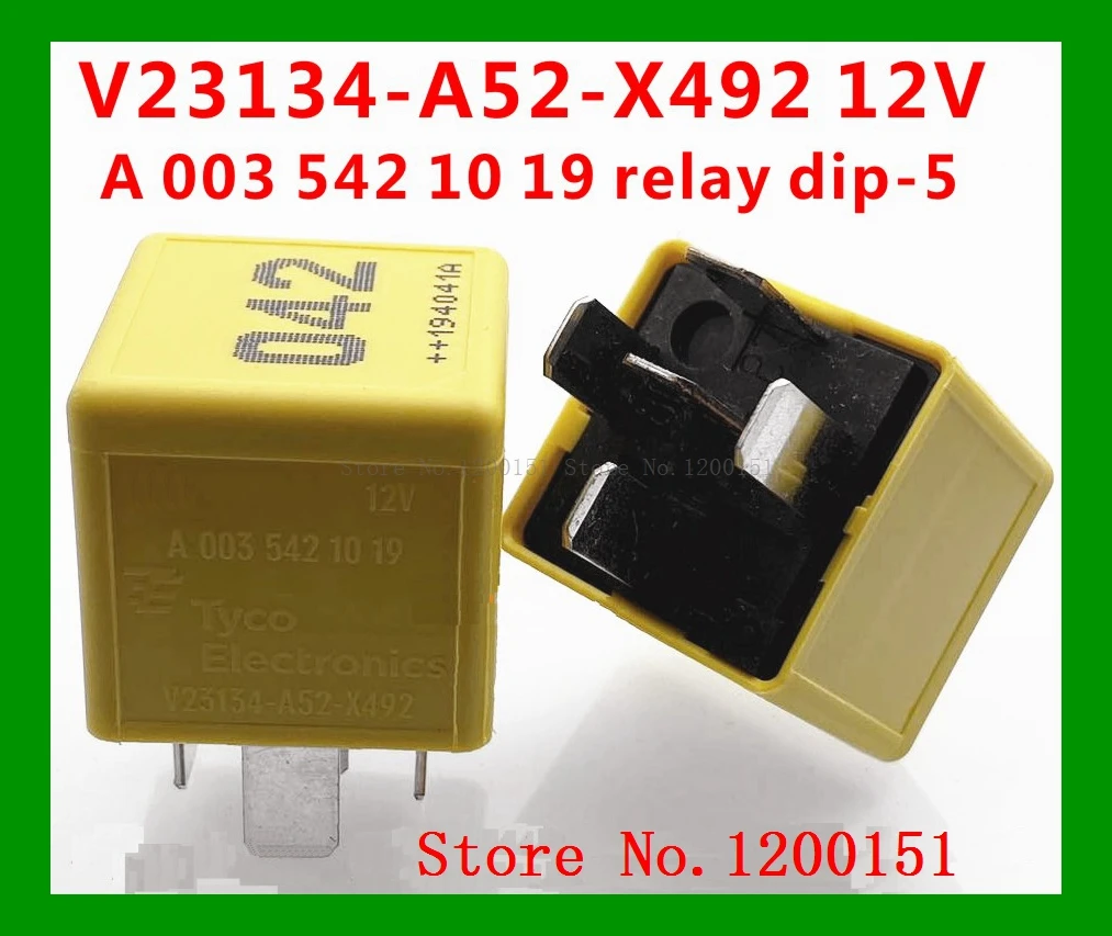 

V23134-A52-X492 12V A 003 542 10 19 relay dip-5