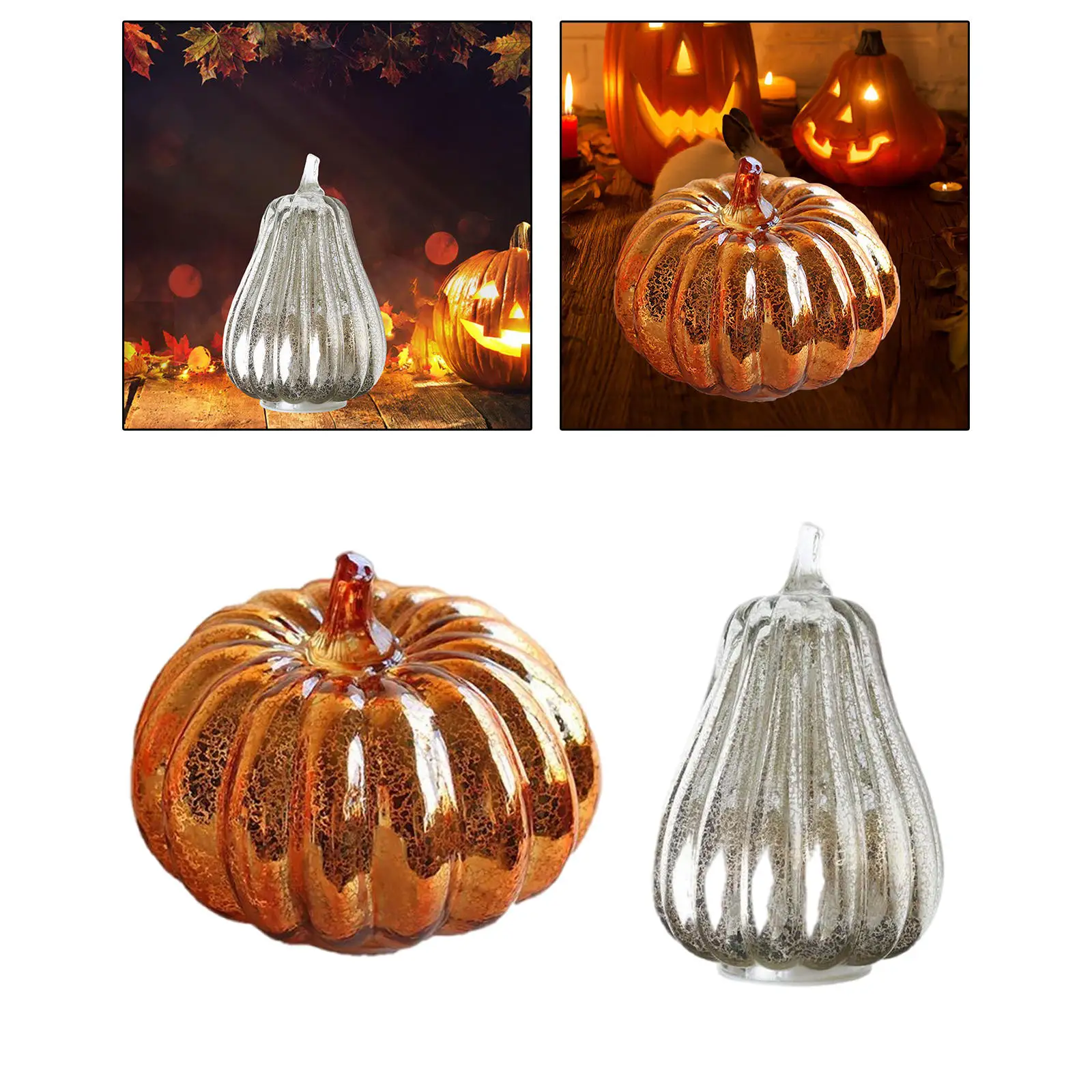 

2pcs Glass Pumpkin Light Christmas Pumpkin Lamp Night Light Fall Home Office Bedroom Baby Room Light
