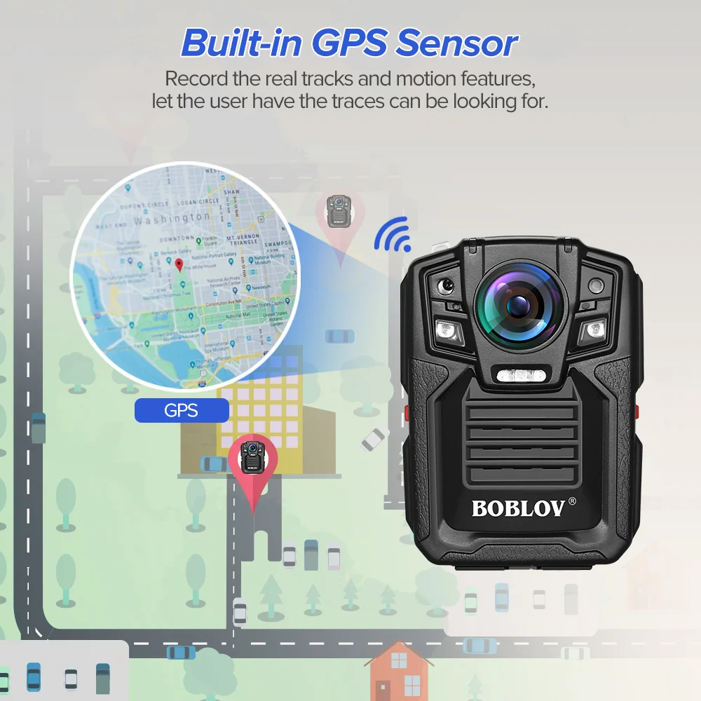 BOBLOV 4G GPS-камера для тела с поддержкой прямой трансляции паром 1296P 30 кадров в
