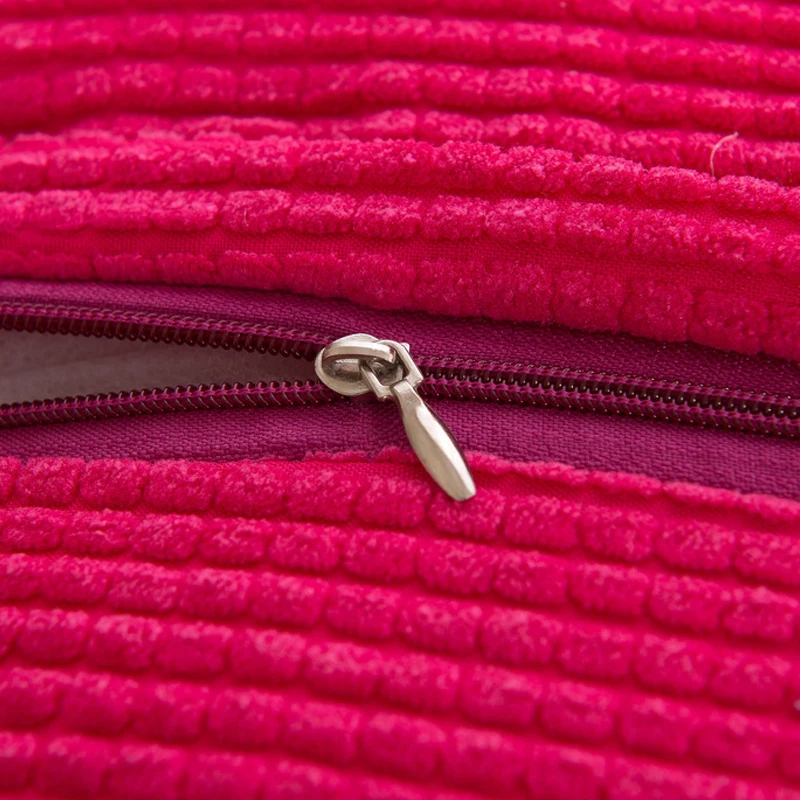 

New Corduroy solid color office waist pillowcase car pillowcase bedside corn velvet chair waist cushion cushion