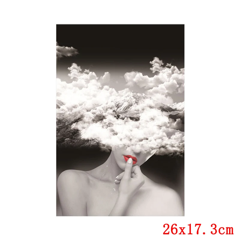 Нашивки для одежды красивая девушка термонаклейки теплопередача кофе леди