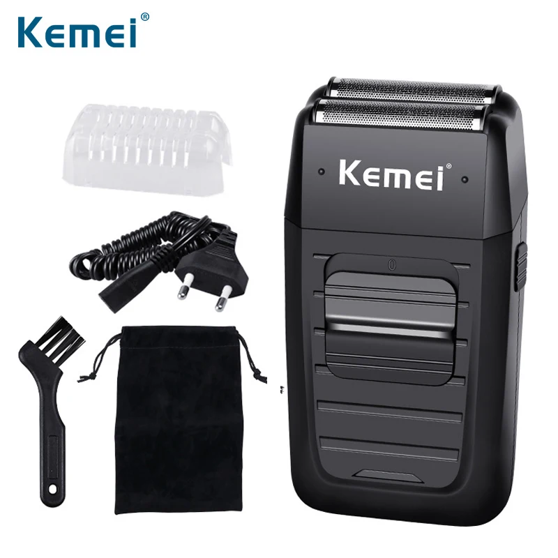 

Kemei Electric Shavers for Men Rechargeable Cordless Twin Blade Reciprocating Beard Razor Face Care Strong Trimmer KM-1102