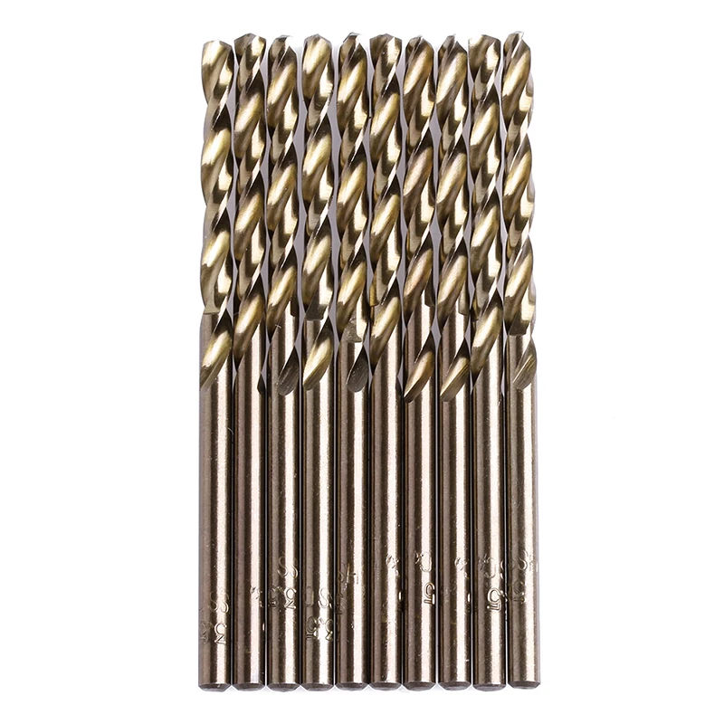 

10Pcs 3.5mm M35 Round Shank HSS-Co Cobalt Twist Drill Spiral Drill Bit