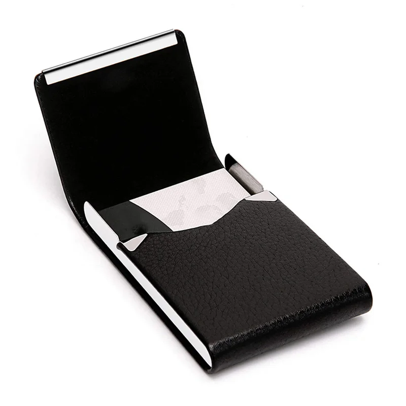 

PU Business Card Holder for Women Men Business Card Case Slim Professional Name Card Holder with Magnetic Shut