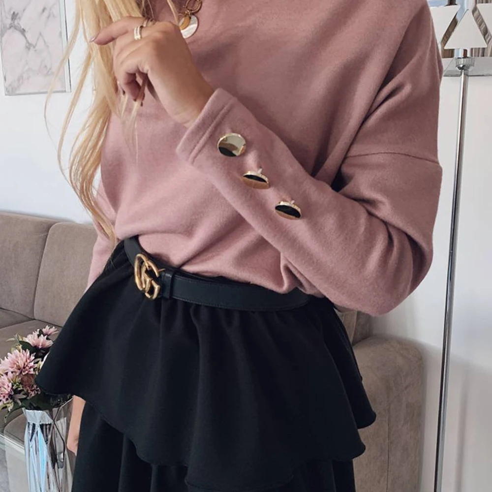 Gold Hands Sexy Off Shoulder Knitted Sweater Women Fashion Pullovers Knitwear Autumn Winter street brand female sweater | Женская одежда