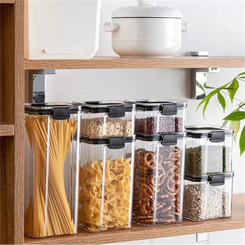 

Plastic Cereal Containers with Easy Lock Lids Airtight Food Storage Container