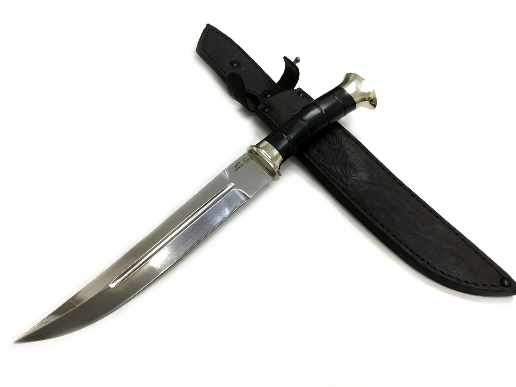 Пластунский нож 95Х18, Граб, Латунь