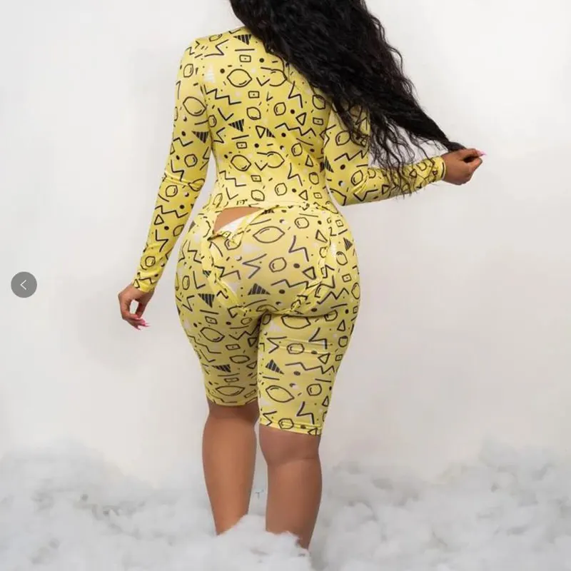 Пижама комбинезон Женская пикантная одежда для сна нижнее белье с откидной