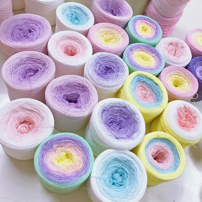

300g 100% Organic cotton blend yarn spring and summer crochet yarn clothes skirt lace line DIY hand-woven Soft yarn 1000 Meter