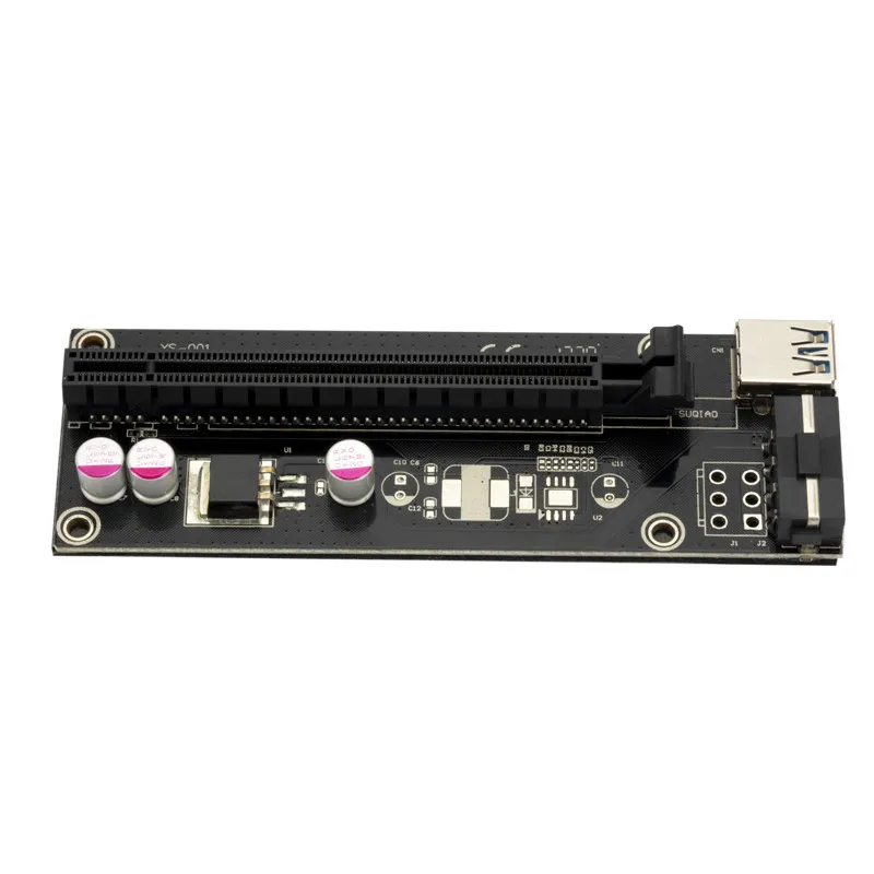 PCI Express Райзер-карта VER006 60 см PCI-E 1X до 16X 4PIN USB3.0 кабель PCIE питания обновленная для