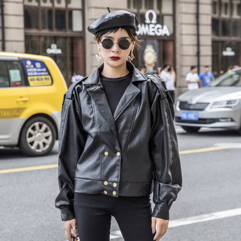 LANMREM кожаная куртка женская весна и новая свободная Корейская версия Pu летучая
