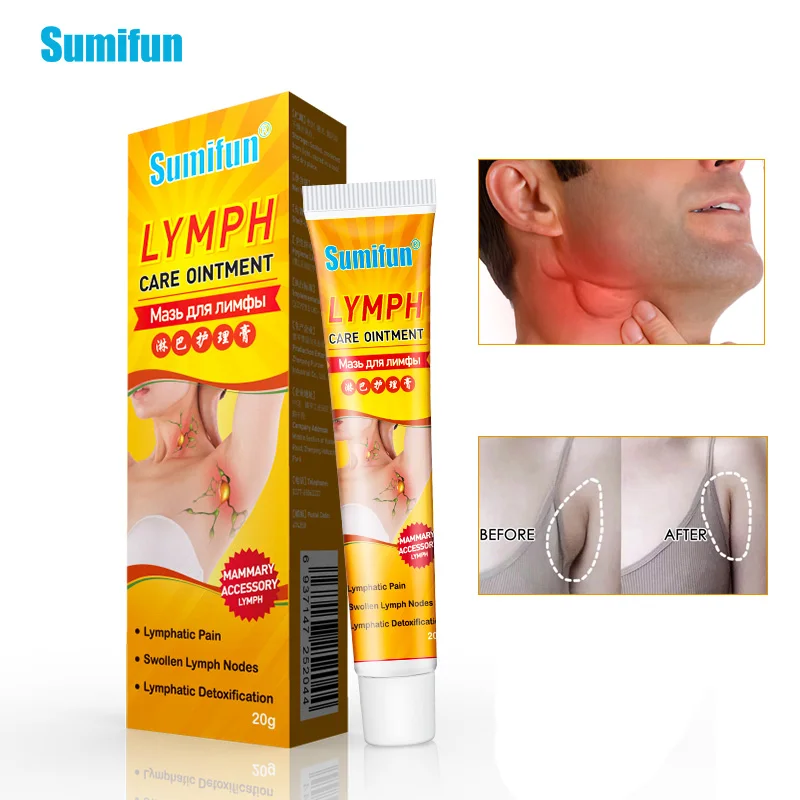 

New 1Pcs Sumifun Lymphatic Detox Cream Herbal Underarm Neck Lymph Plaster Swelling Pain Relief Ointment Medical Patch Body Relax