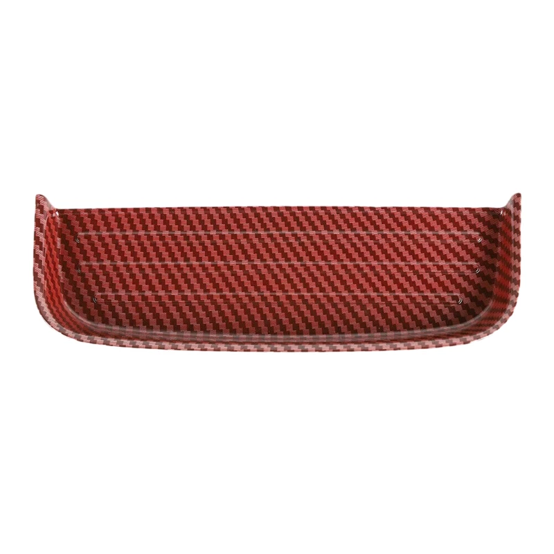

Red Carbon Fiber Gear Shift Storage Box Tray Trim Cover for Ford Mustang 15+