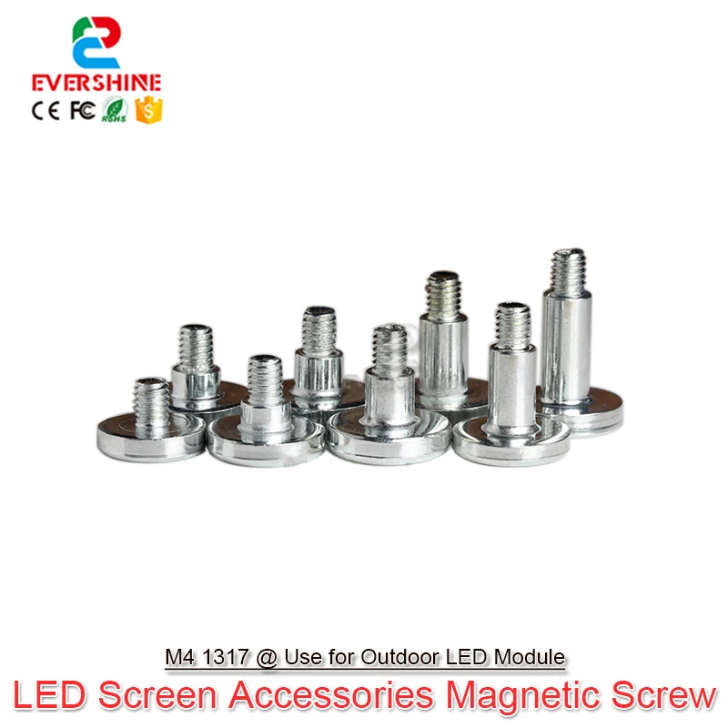 100Pcs/Lot Magnet Screw Thread M4 Magnetic Column Cylinder For P4 P5 P6 P8 P10 Outdoor Led Display Screen Module Matrix