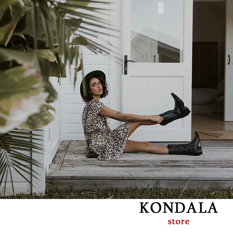 Женское винтажное мини платье с леопардовым принтом V образным вырезом и