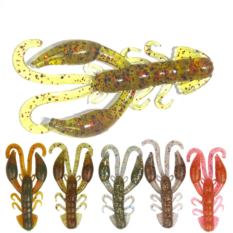 

5Pcs/lot 50Mm 2G Soft Bait Adding Flavor Silicone Lobster Fishing Lure Crawfish Crayfish Wobbler Artificial Bait 2021