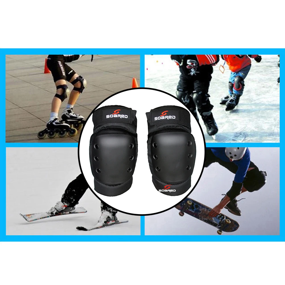 

1 Pair Adjustable Skiing Sports Safety High Elastic Protective Gears Knee Pads Roller Skating Cycling Motorcycle Elbow Support
