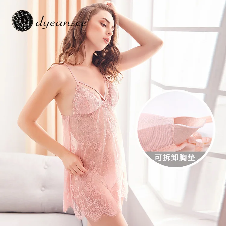 Кружевное Прозрачное нижнее белье DAS соблазнительная кружевная Пижама на