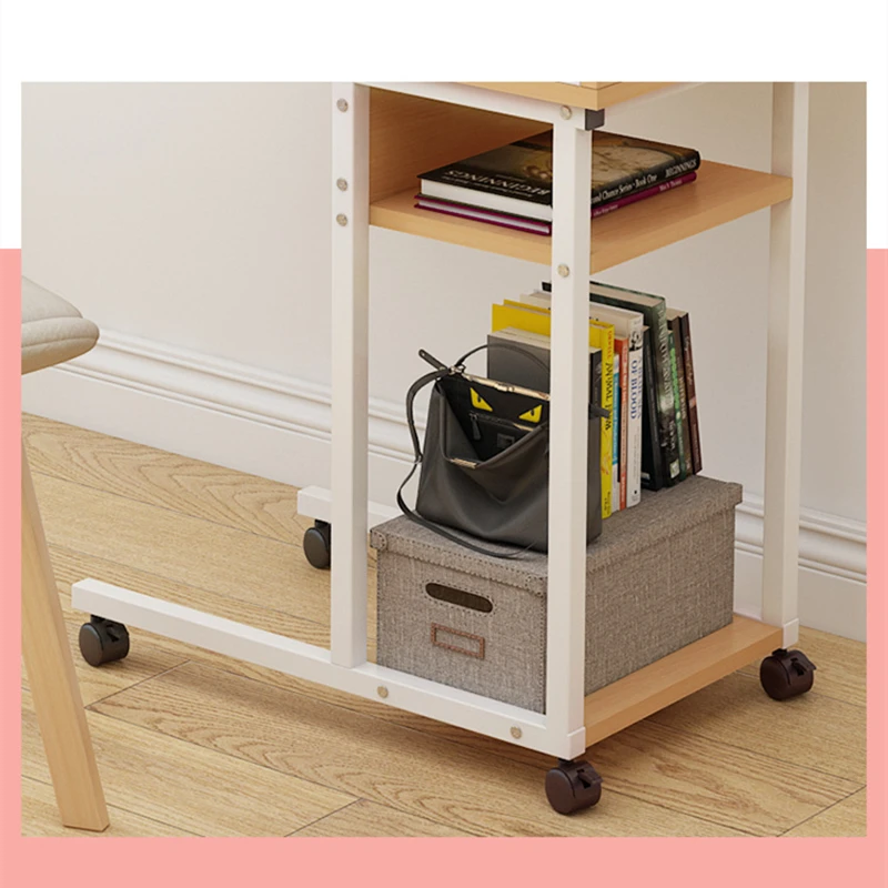 Многофункциональный подвижный прикроватный роликовый столик маленький офисный