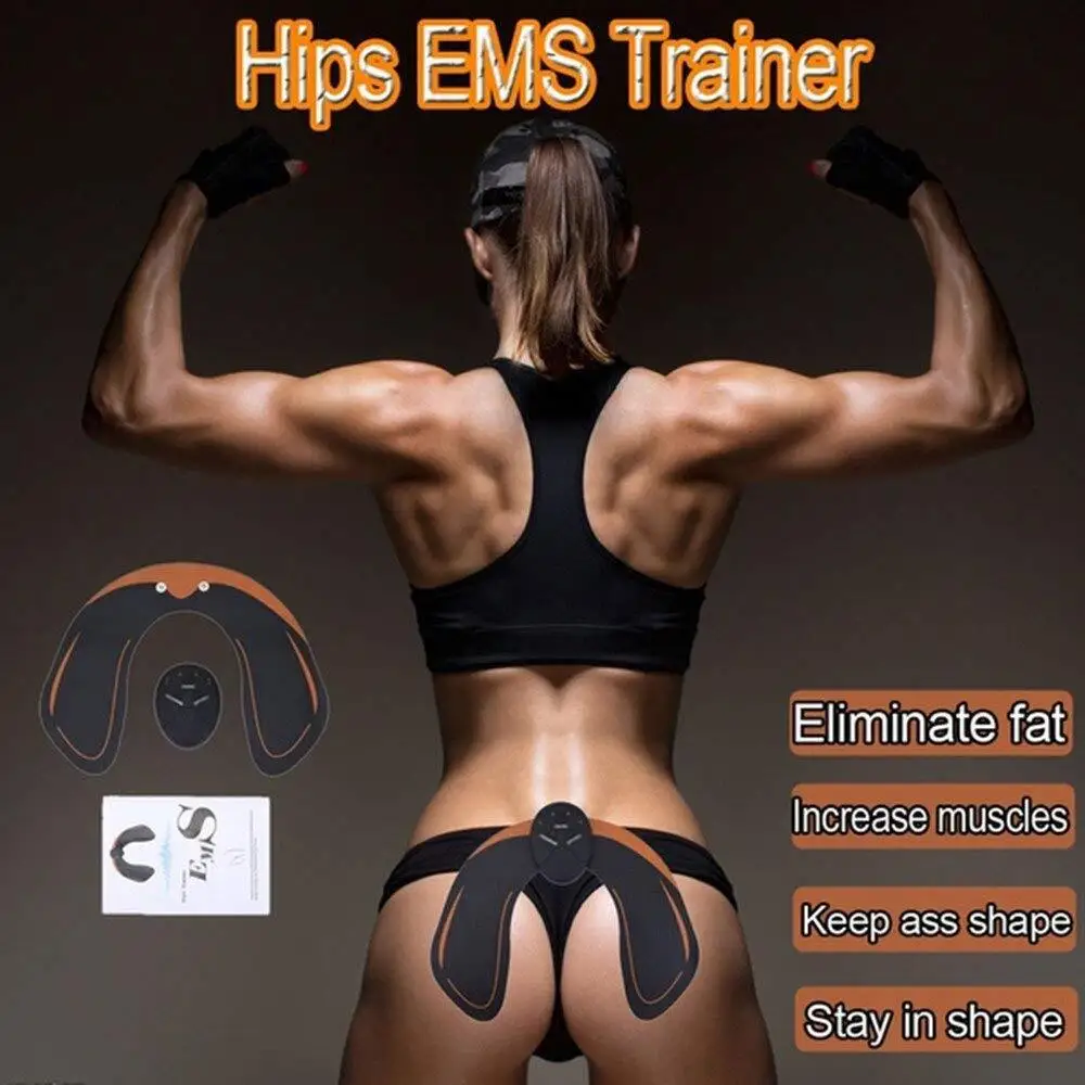 

Smart EMS Hip Trainer Buttocks Muscle Stimulator Fitness Slimming Training 6 Modes Buttock Lifting Massager Include Gel Sheet