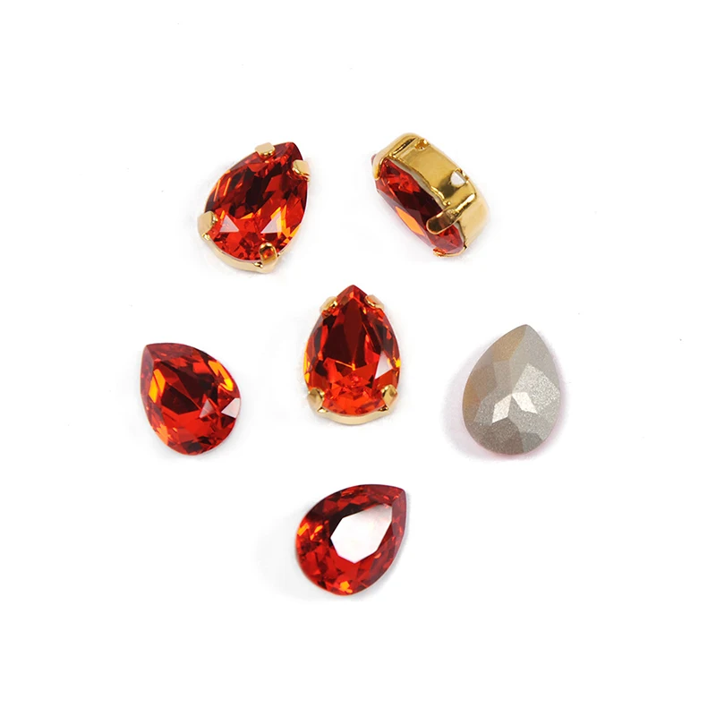 Yanruo 4320 все размеры Hyacinth Drop Strass Точка назад шитье стеклянные стразы DIY Ремесло