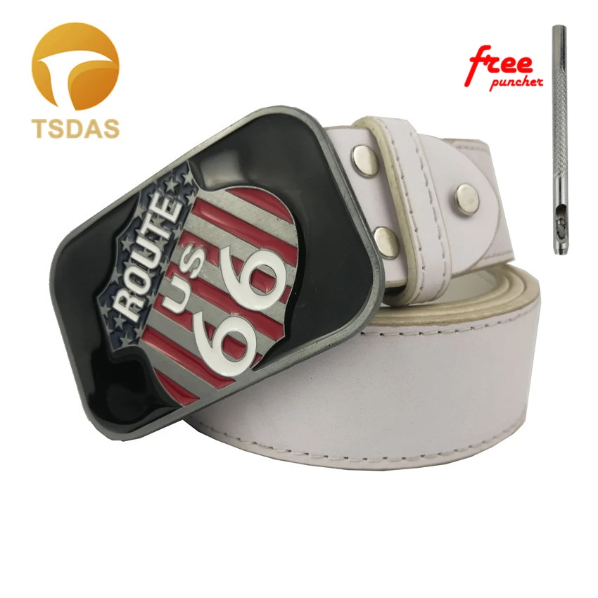 Наручники ковбойская пряжка для ремня Route 66 США Классические черные мужские и