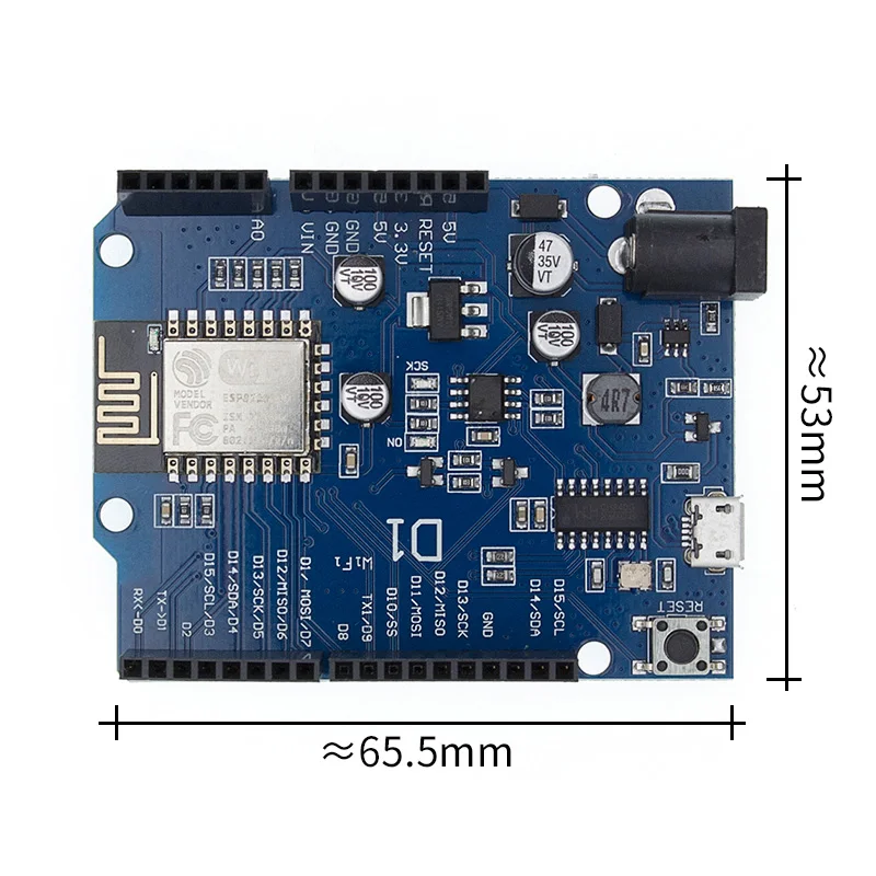 D1 D1 Pro/D1 mini-Mini NodeMcu 4 м байт Lua wifi Интернет вещей макетная плата на основе ESP8266 WeMos - Цвет: D1