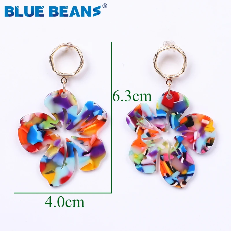 Серьги в стиле бохо женские висячие украшения для ушей форме цветка бабочки