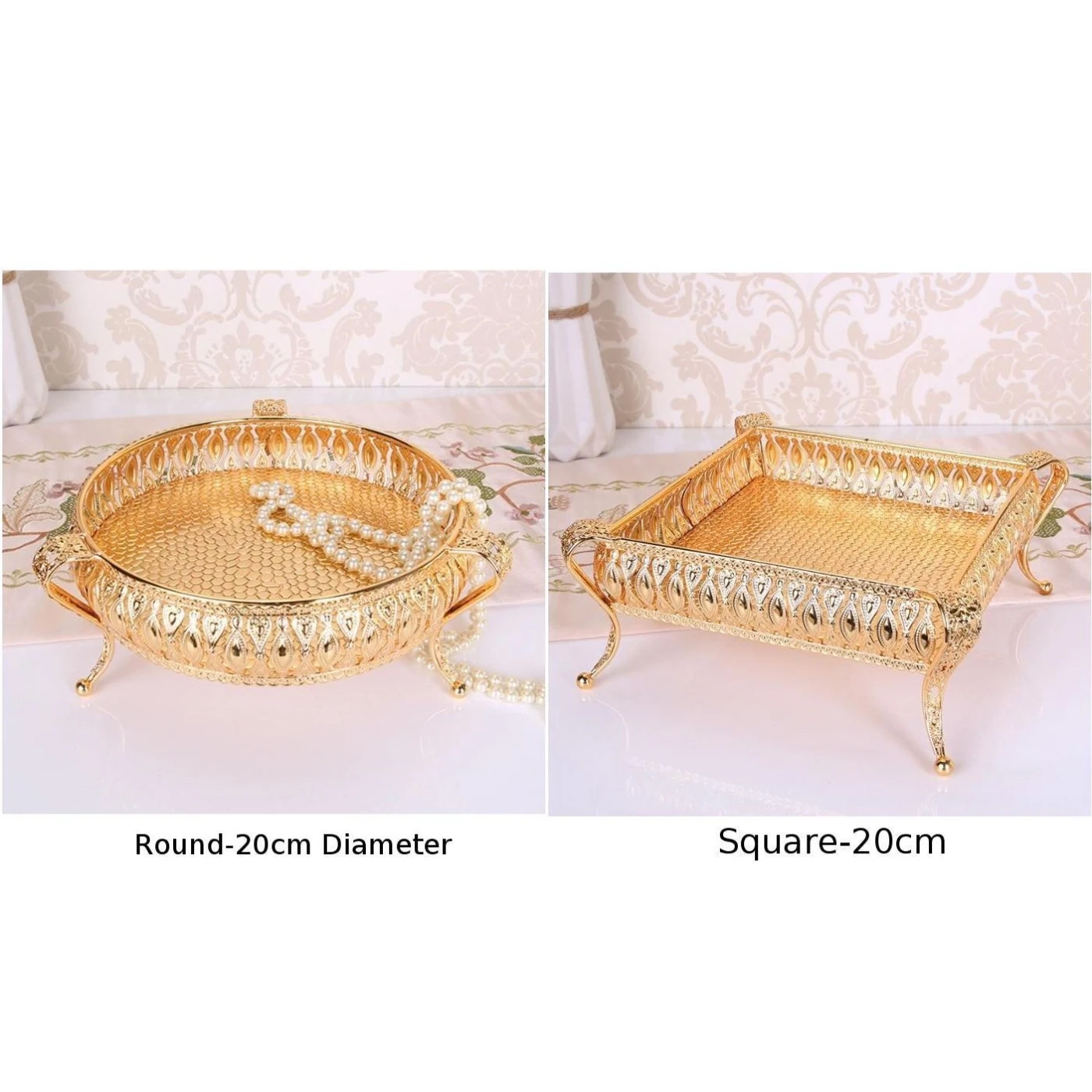 20*20*10 см из розового золота поднос плодоовощ лампы в форме свечи зеркало Стекло