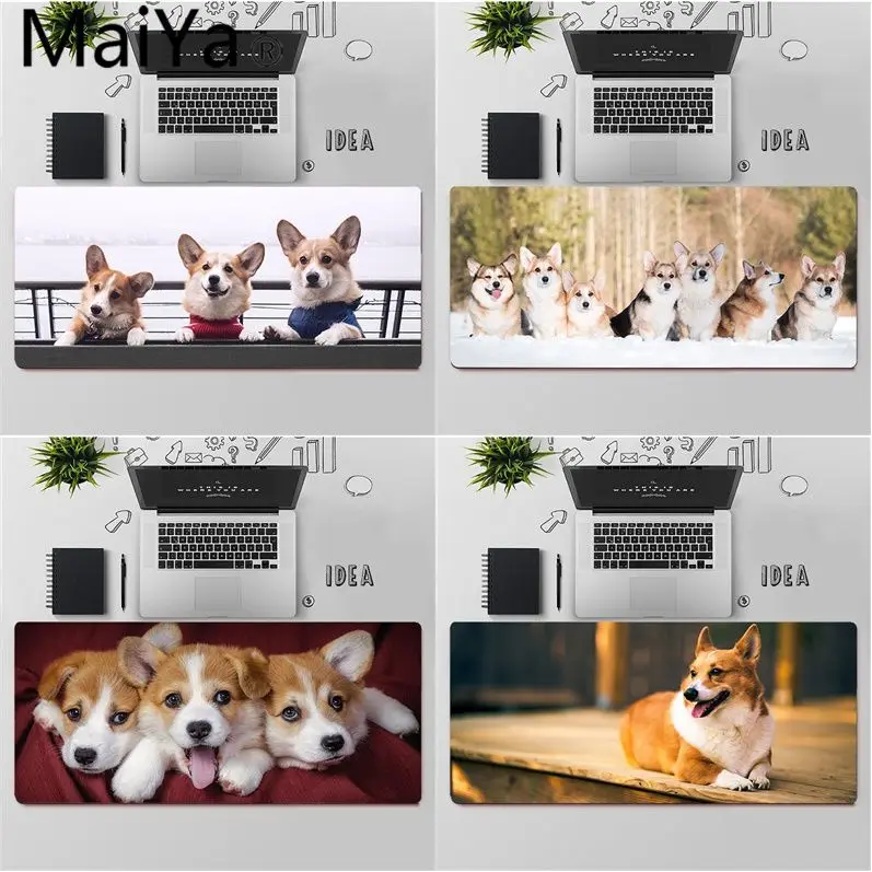 

Maiya Top Quality Cute Corgi Dog Rubber Mouse Durable Desktop Mousepad Free Shipping Large Mouse Pad Keyboards Mat