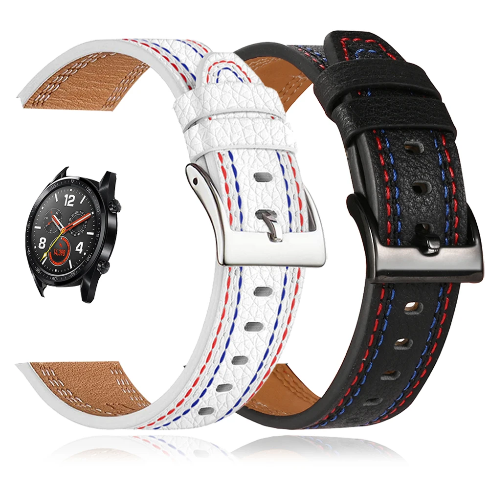 

Кожаный ремешок для наручных часов HUAWEI Watch 3 3Pro GT 2 46 мм GT2 Pro, браслет для HONOR Magic Watch 2 46 мм Honor GS Pro, 22 мм