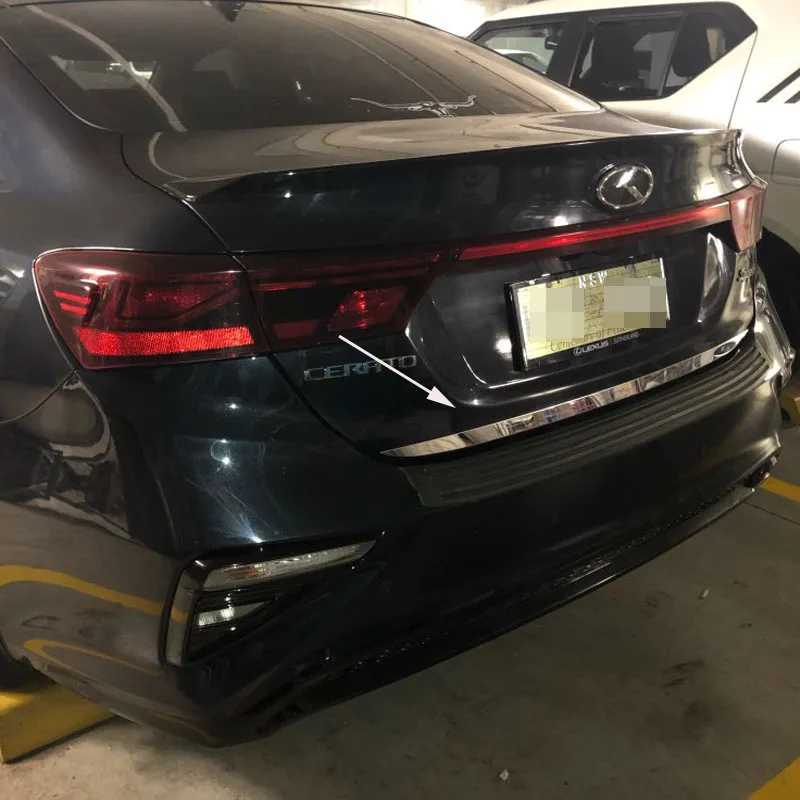 Для Kia Cerato k3 4 sedan 2019 2020 наклейка на заднюю дверь из нержавеющей стали отделка