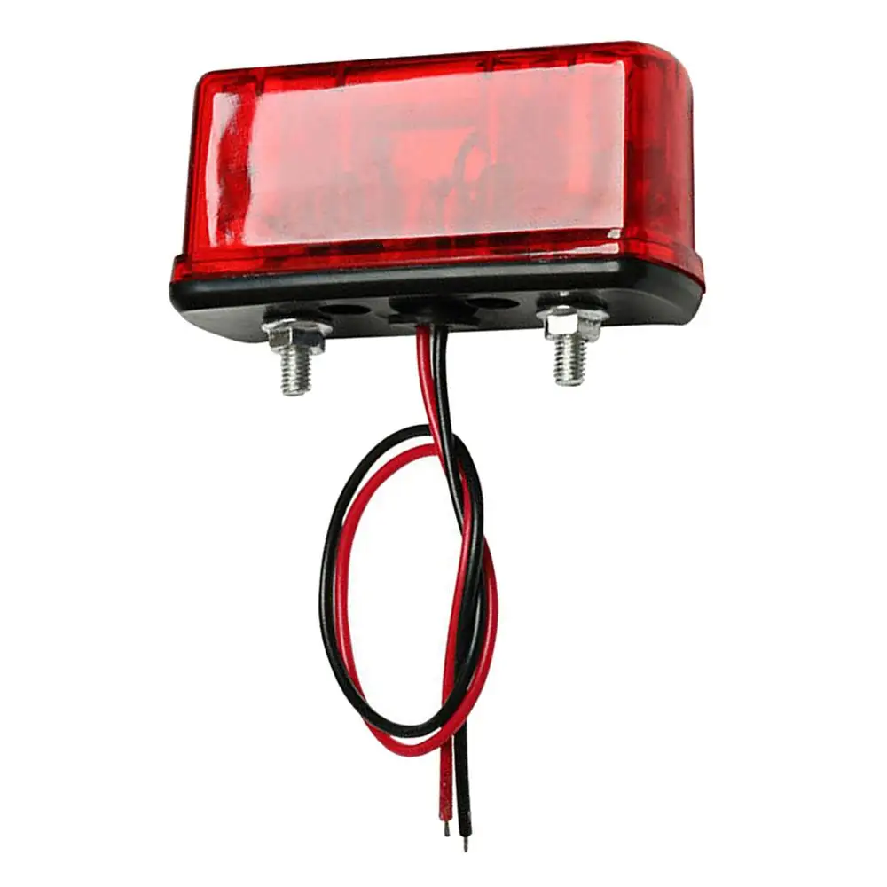 

1Pc 12v 24v Car Led License Number Plate Light Lamp Universal Led License Plate Car Truck Trailer Lorry Rear Tail Light 4SMD LED