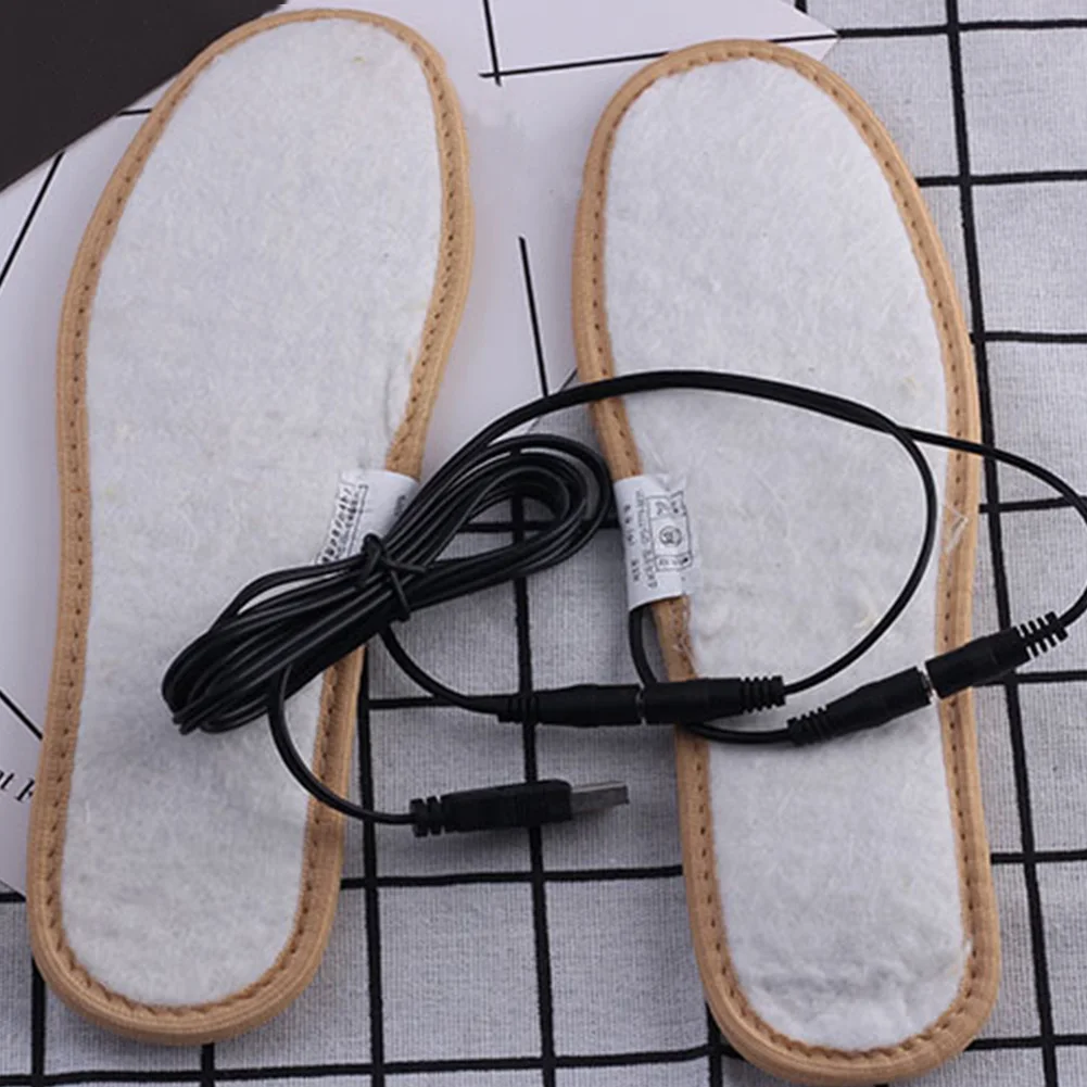 1 пара подушечка с электрическим подогревом зимняя стелька USB интерфейс для ног
