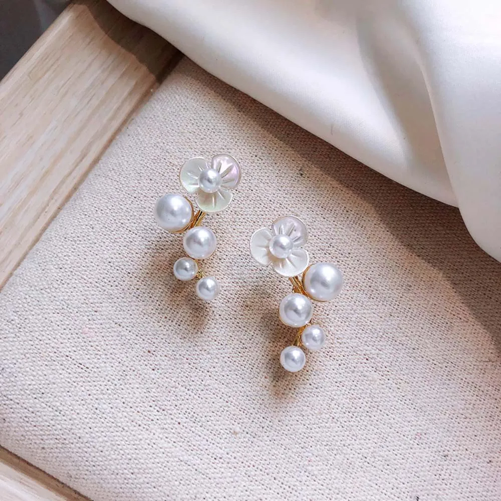 Новые модные хрустальные серьги для женщин гвоздики в виде ветвей ракушек