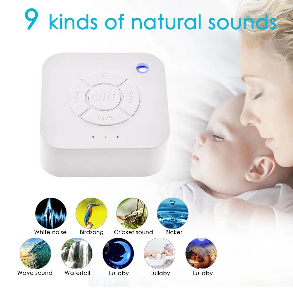 

1W Noise Machine USB Rechargeable Timed Shutdown Sleep Sound Machine For Sleeping & Relaxation For Baby Adult Office Travel