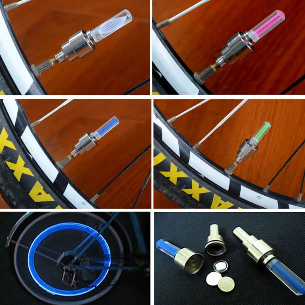 2 шт. колпачок клапана для колес мотоцикла велосипеда аксессуары светодиодной