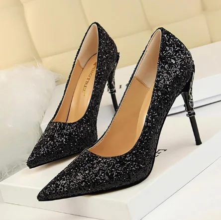 YEELOCA элегантные женские Блестящий золотистый Серебристый туфли лодочки 2020 a001