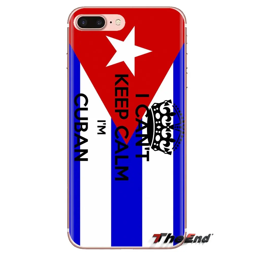 И надписью Keep Calm I'm кубинский флаг куба для iPhone XS Max XR X 4 4S 5 5S 5C SE 6 6S 7 8 плюс samsung Galaxy
