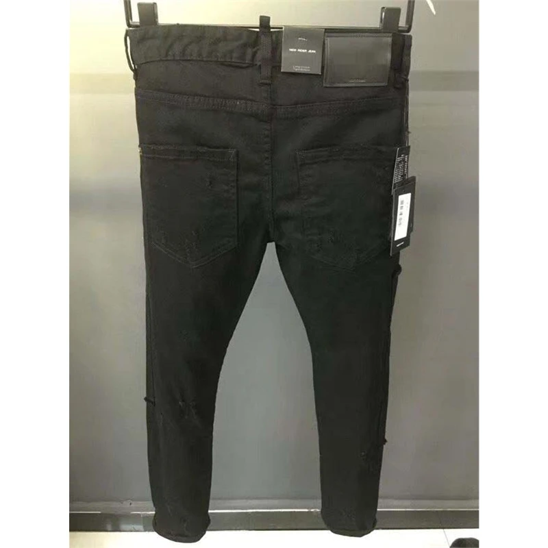

Cowboy Jeans Black Men Male Jean Homme Mens Classic Pants Denim Biker Pant Slim Fit Baggy Straight Trousers Male Designer Ripped