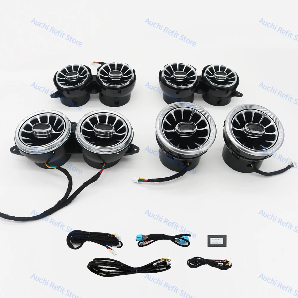 7/64 цветов, светодиодный турбо-кондиционер, вентиляционное освещение для Mercedes-Benz S-Class W222 S400 S450 S320 S350, 3D Вращающийся Динамик