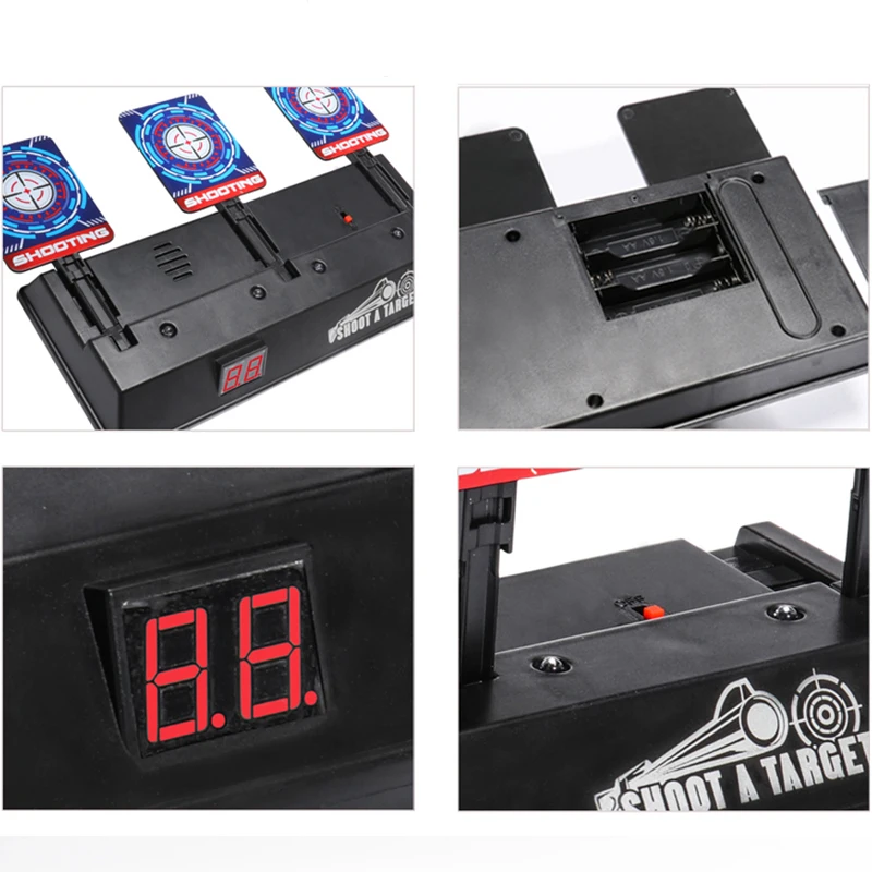 High Precision Scoring Auto Reset Electric Target For Nerf Toys Outdoor Sports Fun EVA Bullet Gun Toy Accessories Kids Gift | Игрушки и