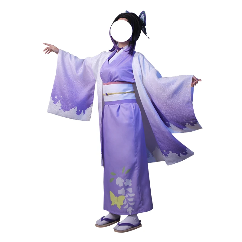 Кимоно Shinobu из аниме рассекающий демонов/кимнетсу но кочоу фиолетовое платье