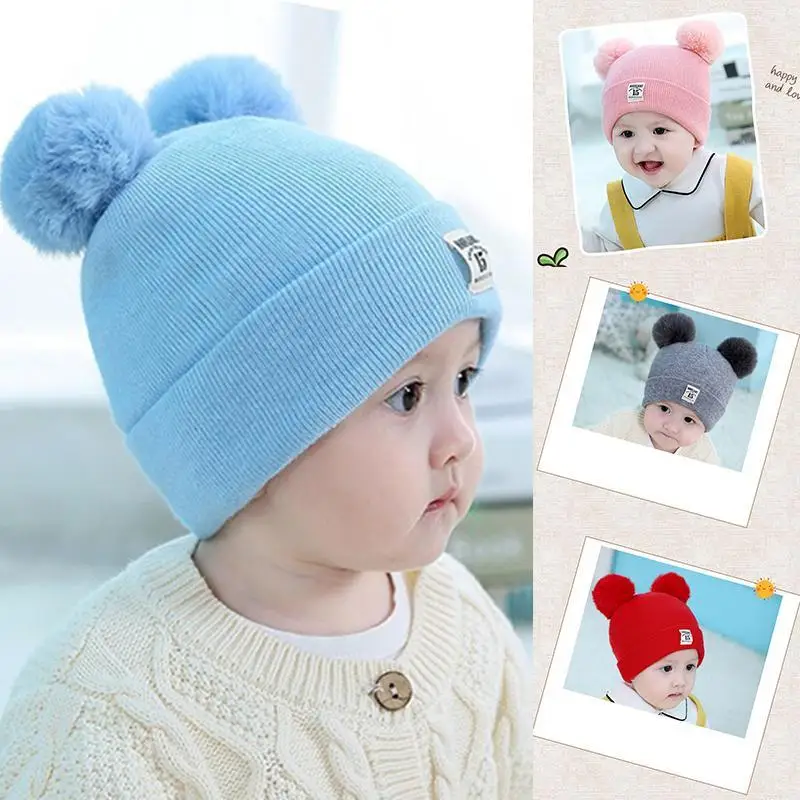 

Knitted Kids Beanie Cap Infant Baby Boy Girl Hat Warm Children Baby Autumn Winter Girls Hat For Kids Toddler Bonnet Enfant Warm
