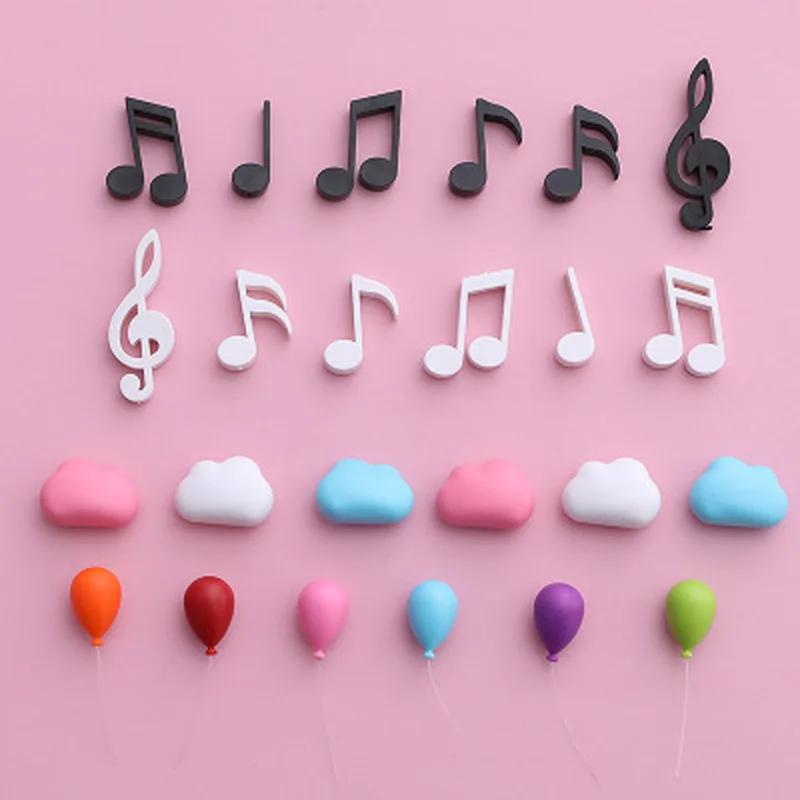 New 6Pcs/Set Creative Musical Notes Fridge Magnet Refrigerator Message Sticker Home Decor Kitchen Accessory Educational Toy | Дом и сад