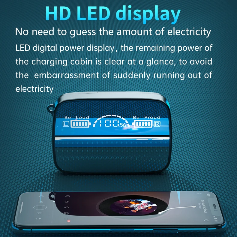 

TWS Wireless Headphones Touch Bluetooth 5.0 Sports Earphone Earbuds Headsets With Microphones